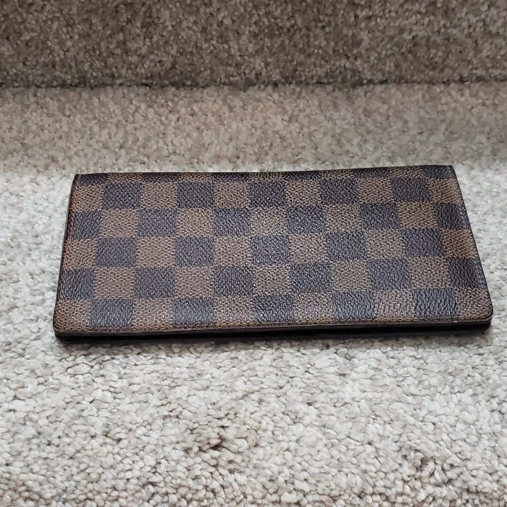 Louis Vuitton Damier Checkbook Cover Wallet Authentic